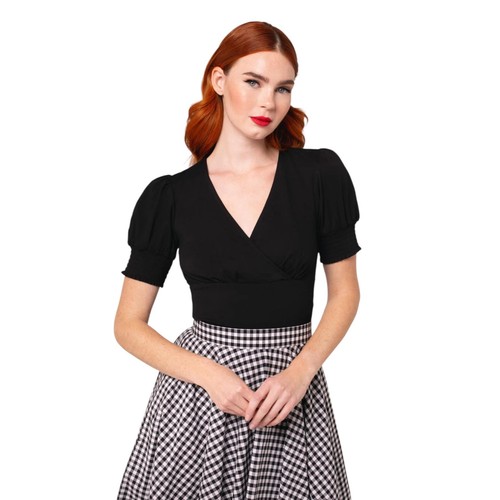 Hell bunny aria top black - hell,