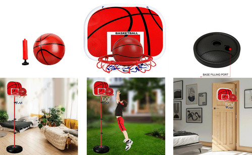 Basketball hoop and stand - and,
