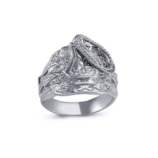Mens Rhodium Plated Silver