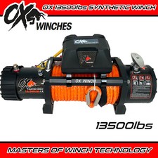 OX ELECTRIC WINCH 12v 13500lbs SYNTHETIC CARBON SERIES HEAVY DUTY - UK STOCK