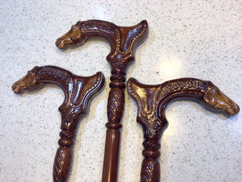 Walking stick carved horse - stick,