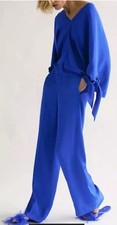 Zara Bluish Flowing Palazzo