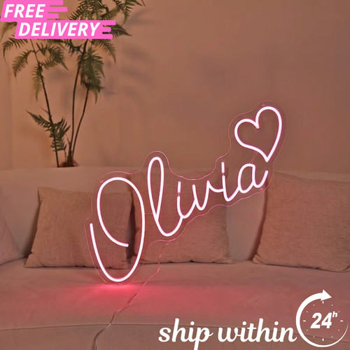 Custom kids name neon sign - neon,
