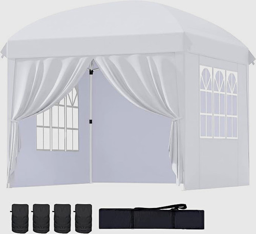 White waterproof canopy pop - pop, up