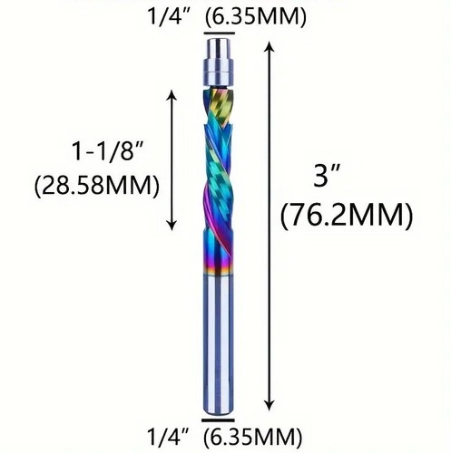 Flush trim solid carbide - 1/4",
