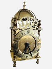 Late 1960s Smiths 'Sectronic' 'Nell Gwynne' Battery Brass Lantern Clock