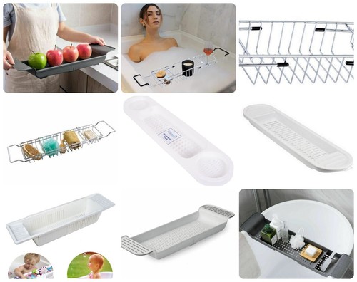 Chrome bath rack over bathtub - chrome,