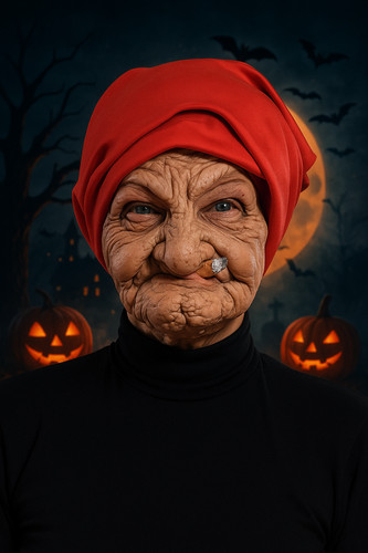 Funny smoking granny latex - funny,