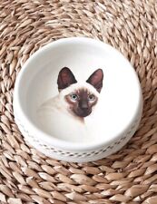 Vintage Purbeck Pottery Siamese Cat Trinket Dish Bowl England 