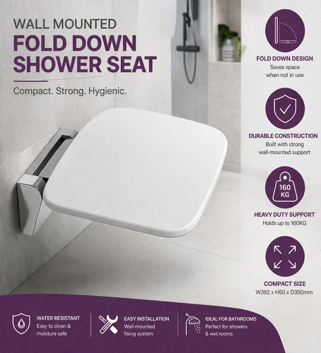 Fold down shower seat - fold,