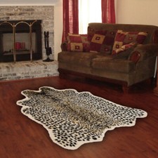 Animal Printed Area Rug Faux