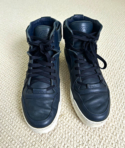 Gucci men black leather - black,