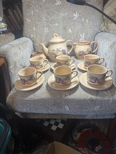 Hornsea Yeovil Tea Set - Teapot Sugar Bowl Milk Jug Cups and Saucers