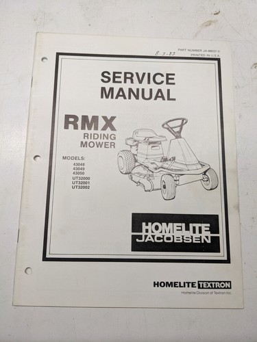 Homelite manual service guide - homelite,