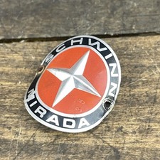 Vintage Schwinn Mirada Bicycle Head Badge Emblem Red Star 1980s MTB Logo