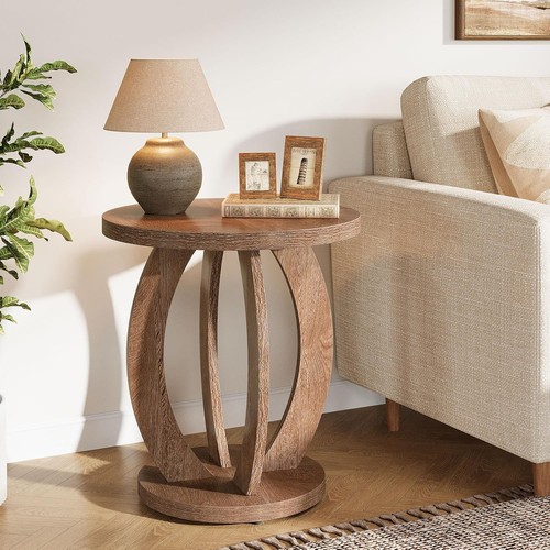 Round end table - round,