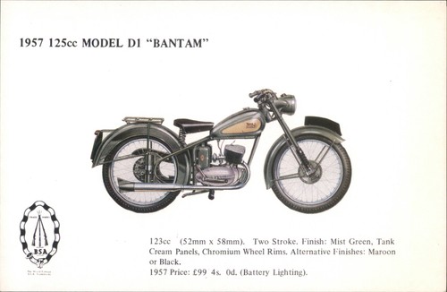 1957 bsa 125cc model - bsa,