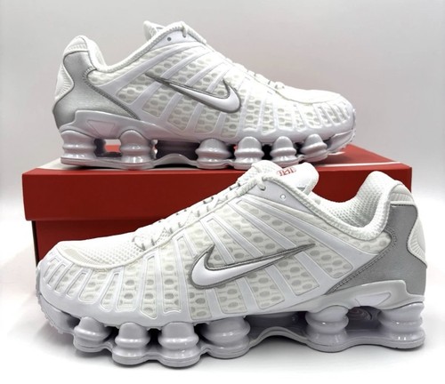 Nike shox white metallic - nike,