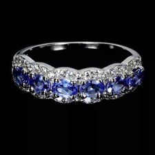 Silver Ring Tanzanite Genuine