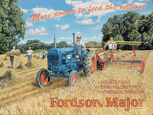 Mini metal sign fordson major - metal,