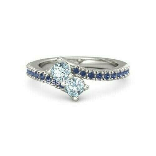 4ct simulated round - simulated, aquamarine