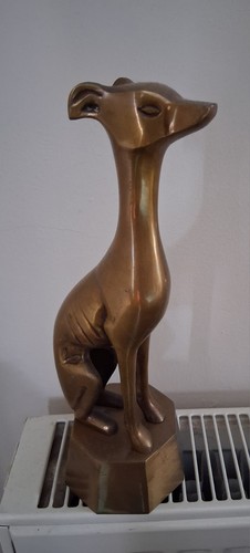 Brass greyhound figure - brass,