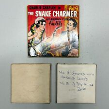 Vintage Super 8 Charlie Chapin Reels x 3 inc. Snake Charmer & The Actor UNTESTED