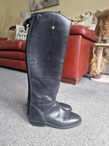 Black leather riding - riding, boots