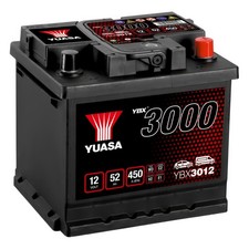 YUASA Car Battery 12V 52Ah 450A B13 B14 T1 Starter Fits Peugeot 405 2.0 T 16 X4