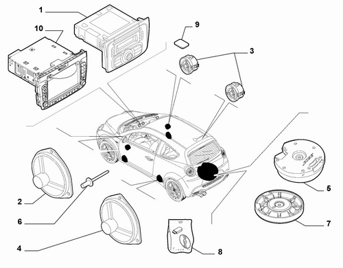 Genuine fiat loud speaker - fiat,
