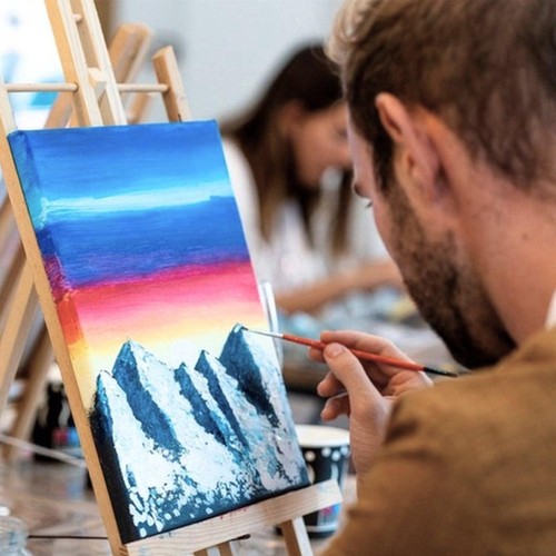 Wooden art easel display - display, stand