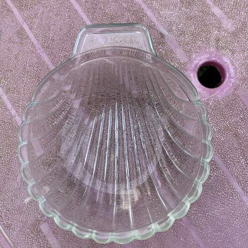 Vintage glass soap - dish, holder