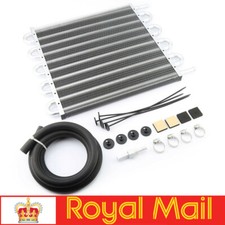 Remote Transmission 10 Row Oil Cooler Auto Manual Cooling Radiator Converter Kit