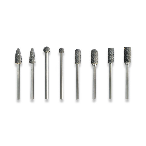 Carbide burr set 8pc - burr, shank