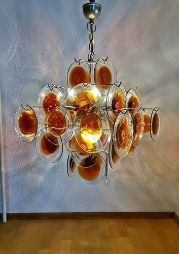 Vintage murano disc chandelier - vintage,