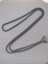 David Yurman 925 Sterling Silver  2.7mm Round Box Chain 20”