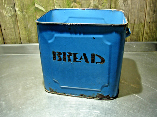 Unusual blue enamelware - unusual, bread