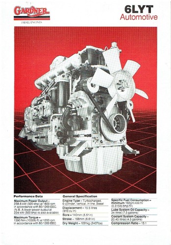Gardner 6lyt truck diesel - 6lyt,