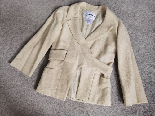 Chanel eggshell white wrap