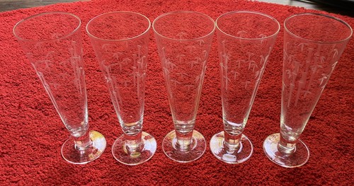 Set vintage bamboo etched - set, of