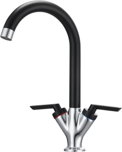 Black and chrome kitchen - and,