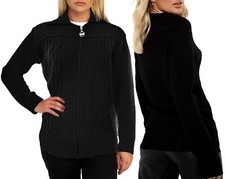 Warm Black Knit Jacket Zip