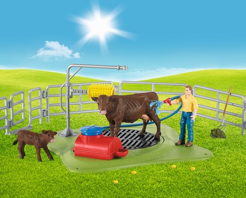 Schleich 42529 happy cow wash - schleich,