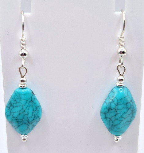 Turquoise diamond shaped - turquoise,