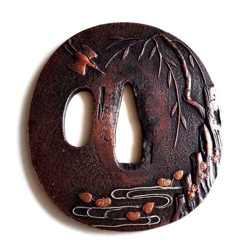 Antique copper sword guard