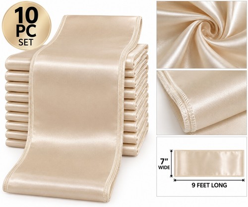 Ivory satin table - ivory,