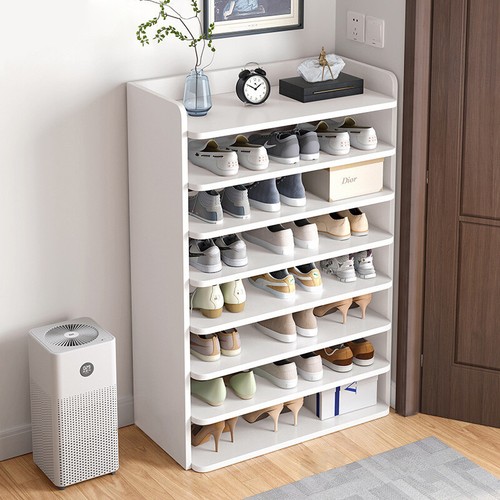 Tall wooden shoe cabinet - wooden, rack