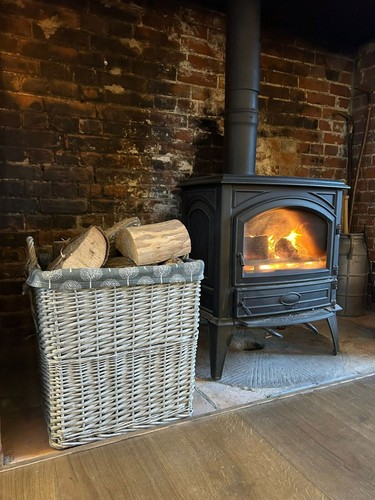 Square grey wash wicker log - square,