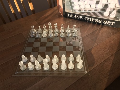 Glass chess set - chess,