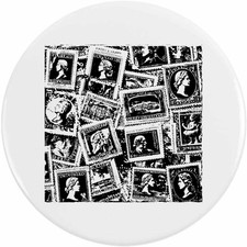 'Vintage Stamps' Button Pin Badges (BB052792)